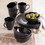 Lenox 888917 Chelse Muse Fleur Matte Black 4-Piece All-Purpose Bowl Set
