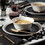 Lenox 888918 Chelse Muse Fleur Matte Black 4-Piece Dinner Plate Set