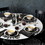Lenox 888918 Chelse Muse Fleur Matte Black 4-Piece Dinner Plate Set