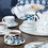 Lenox 890199 Blue Bay&#153; 4-piece Espresso Cup & Saucer Set