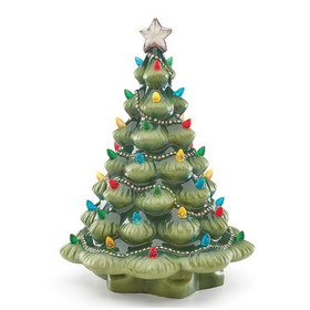 Lenox 890573 Treasured Traditions Green Porcelain Light-Up Tree