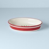 Lenox 890835 Holiday Handpaint Stripe Oval Dish