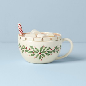 Lenox 893489 Holiday Cocoa Mug Covered Candy Dish