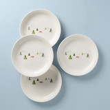Lenox 893508 Profile Snow Day 4-Piece Dinner Plate Set
