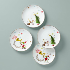 Lenox 894166 Merry Grinchmas Accent Plates Asst S/4