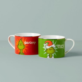 Lenox 894171 Merry Grinchmas Naughty & Nice Mug Set