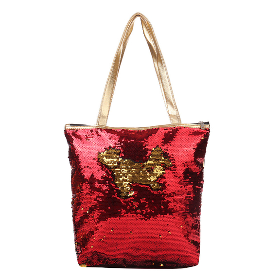 sequin tote bag