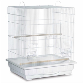 Prevue Hendryx PP-25212/W Square Roof Parakeet Cage - White