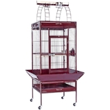 Prevue Hendryx PP-3152RED Medium Wrought Iron Select Bird Cage - Garnet Red