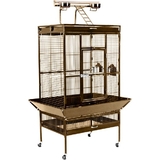 Prevue Hendryx PP-3153COCO Large Select Wrought Iron Play Top Bird Cage - Coco Brown