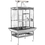 Prevue Hendryx PP-3153W Large Select Wrought Iron Play Top Bird Cage - Pewter