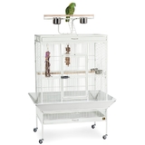 Prevue Hendryx PP-3154C Select Wrought Iron Play Top Parrot Cage - Chalk White