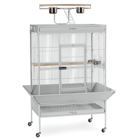 Prevue Hendryx PP-3154W Select Wrought Iron Play Top Parrot Cage - Pewter