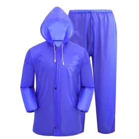 TOPTIE PVC Rain Suit for Adult Youth, 2 Pieces Jacket with Pants