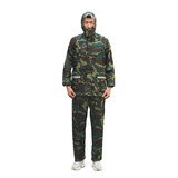 TOPTIE Rain Jacket and Pants, Camouflage Army Green Rain Suit Waterproof for Motorcycle Riding