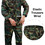 TOPTIE Camouflage Rain Jacket and Pants, Rain Suit with Transparent Hood Brim for Motorcycle Riding