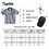TOPTIE Sportwear Men's Pro-Style Referee Set, Umpire Shirt with 1/4 Zip-Up Quarter Zipper, Umpire Hat and Metal Ref Whistle with Lanyard