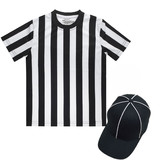 TOPTIE Children's Referee Shirt Set, Sports Football Shirt, Umpire Hat