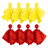 TOPTIE 8PCS Football Referee Penalty Flag Yellow and Red Challenge Flags Sports Tossing Flags for Party Accessory