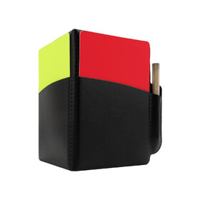 TOPTIE Referee Wallet Soccer Notebook Ref Red and Yellow Card for Football Matches, with 5PCS Score Sheets and 1PC Pencil