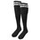 TOPTIE Terry Cushion Sport Socks, Striped Sports Knee High Socks with Cushion and Breathability for Football Lovers