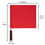 TOPTIE Red Linesman Referee Flags, Hook & Loop Polyester Red Flag, Stainless Steel Flagploe and Sponge handle, for Soccer, Volleyball, Football, and Sports Competition