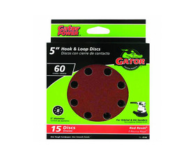 Ali Industries 4144 8 Hole Hook And Loop Sanding Discs - Coarse 15 Pack