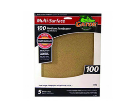 Ali Industries 4441 9"x11" Medium Multi-Surface Sandpaper - 100 Grit
