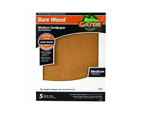 Ali Industries 4463 9"x11" Medium Garnet Sandpaper - 100 Grit 5 Pack
