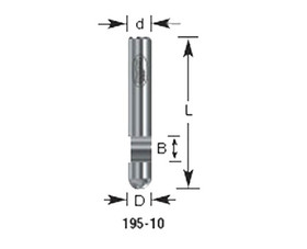 Amana Tool 19510 1/4"x1/4" Flush Panel Pilot Bit