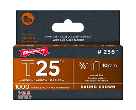 Arrow Fastener 256 3/8" T25 Staples - 5 Packs 1000 Per Pack