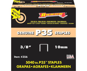 Arrow Fastener  3/8" P35 Staples - Bulk 5000 Per Box
