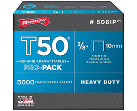 Arrow Fastener 506IP 3/8" T50 Staples - Bulk 5000 Per Box