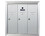 Auth Chimes 12503HA ANODIZED ALUMINUM, THREE COMPARTMENT, FULLY RECESSED VERTICAL APARTMENT STYLE MAILBOX CUT OUT 17-1/2" W X 17-3/4" H X 6-3/4" D