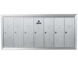 Auth Chimes 12507HA ANODIZED ALUMINUM, SEVEN COMPARTMENT, FULLY RECESSED VERTICAL APARTMENT STYLE MAILBOX CUT OUT 39-5/8