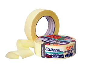 BLUE DOLPHIN BLDBMASK0100 1" X 60 Yd Beige Masking Tape 24Mm
