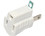 Cooper Wiring Devices 419W Adaptor 2P Polarized To 3W Grounding - White
