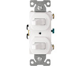 Cooper Wiring Devices 271W-BOX 15 AMP Two Single Pole Switches - White Boxed