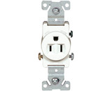 Cooper Wiring Devices 817W-BOX 15 AMP 120 Volt Single Receptacle - White Boxed