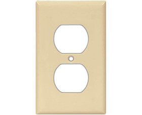Cooper Wiring Devices 2132V-BOX Single Gang Duplex Receptacle Wall Plate - Ivory Bulk