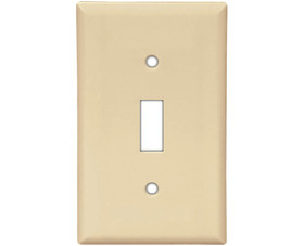 Cooper Wiring Devices 2134V-BOX Single Gang Toggle Switch Plate - Ivory Bulk