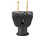 Cooper Wiring Devices 183BK-BOX Plug Rubber 2P 2W Non-Polar Straight - 15A Black
