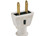 Cooper Wiring Devices 183W-BOX Plug Rubber 2P 2W Non-Polar Straight - 15A White