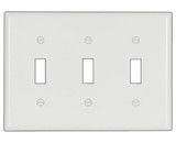 Cooper Wiring Devices 2141W-BOX Three Gang Toggle Thermoset Standard Wallplate - White