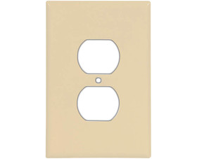 Cooper Wiring Devices 2142V-BOX Oversized Duplex Receptacle Wall Plate - Ivory Bulk
