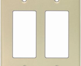 Cooper Wiring Devices 2152V-BOX Two Gang Decorator Wall Plate - Ivory Bulk