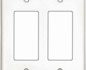 Cooper Wiring Devices 2152W-BOX Two Gang Decorator Wall Plate - White Bulk