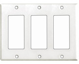 Cooper Wiring Devices 2163W-BOX Three Gang Decorator Wall Plate - White Bulk