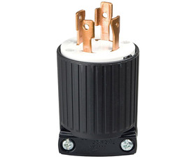 Cooper Wiring Devices L1420P Locking Plug 3P 4W - 20A, 125/250V