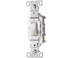 Cooper Wiring Devices CS120W 20 AMP Commercial Grade Single Pole Toggle Switch - White